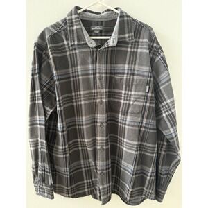 Eddie Bauer Men's Black Flannel Shirt Size 2XL